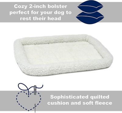 Image showing 3 th MidWest Homes for Pets Quiet Time Bolstered Pet Crate Bed, 54 in. x 37 in. x 3-1/2 in.