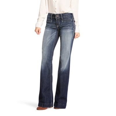 Image showing 1 th Ariat Women's Slim Fit Mid-Rise Entwined Trouser Jeans