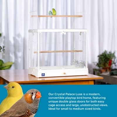 Image showing  Crystal Palace Luxe Glass Birdcage with Double Doors