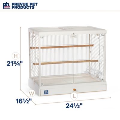 Image showing 5 th Prevue Pet Products Crystal Palace Luxe Glass Birdcage with Double Doors