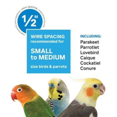 Image showing 6 th Prevue Pet Products Crystal Palace Luxe Glass Birdcage with Double Doors