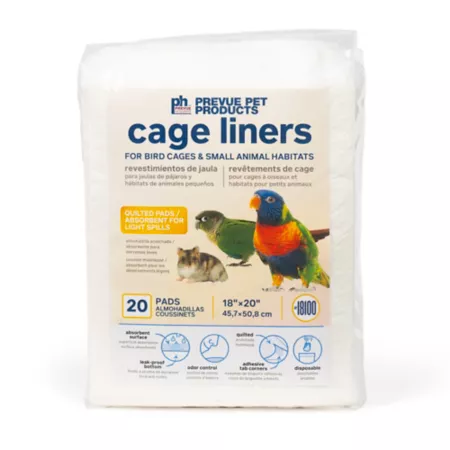 Prevue Pet Products Disposable Crate Liners with Adhesive Tabs - 20 Count Bird Cage Accessories