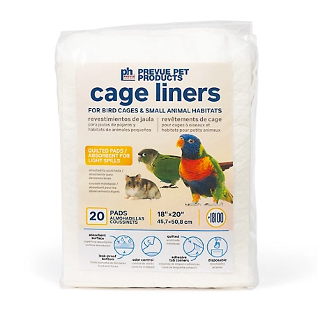 Prevue Pet Products Disposable Cage Liners with Adhesive Tabs - 20 Count