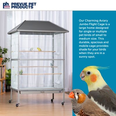 Image showing  5-1/2 ft. Charming Aviary Flight Cage with Roof Jumbo