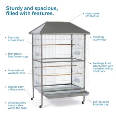 Image showing  5-1/2 ft. Charming Aviary Flight Cage with Roof Jumbo