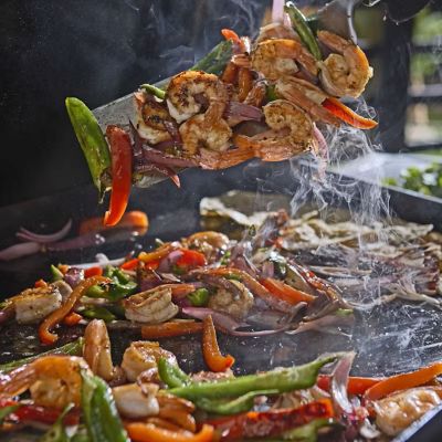 Image showing 5 th Weber 3-Burner Propane Gas Flat Top Griddle, 28 in., Black