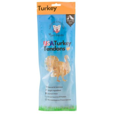 Natural Cravings USA Turkey Tendons 3 oz. Dog & Cat Chew