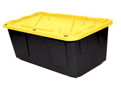 Greenmade 40 gal. Heavy Duty Black and Yellow Storage Tote