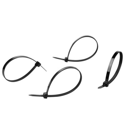 Image showing  11 in. Heavy-Duty Cable Ties, Black, 250-Pack