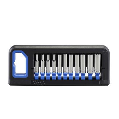 Image showing  1/4 in. Drive Metric Deep Socket Set, 11 pc.