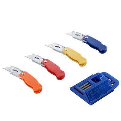 Image showing  4 pc. Colorful Folding Knife Set with 50 Blades