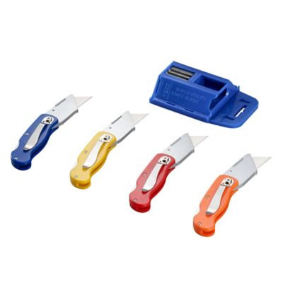 Image showing  4 pc. Colorful Folding Knife Set with 50 Blades