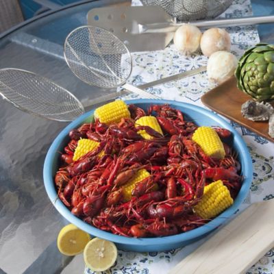 Image showing  14 in Blue Anodized Aluminum Serving Tray, Set of 4