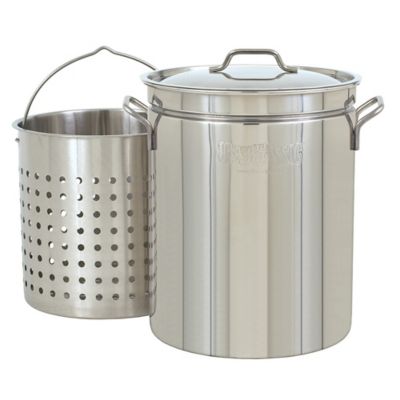 Bayou Classic 44 qt. Stainless Stockpot with Basket