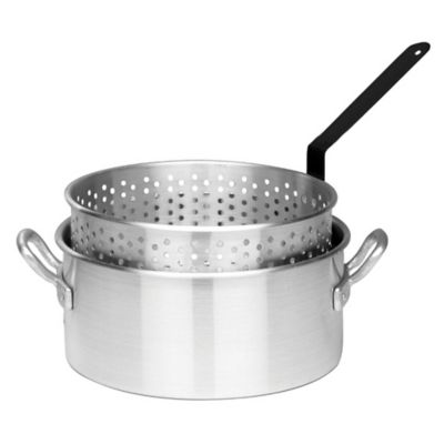 Bayou Classic Aluminum Fry Pot with Basket, 10 qt.
