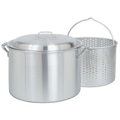 Bayou Classic 20 qt. Aluminum Stockpot with Basket