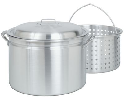 Bayou Classic 24 qt. Aluminum Stockpot with Basket