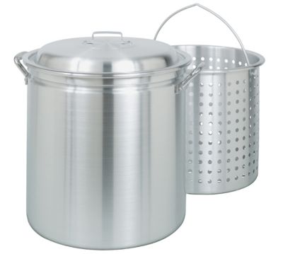 Bayou Classic 34 qt. Aluminum Stockpot with Basket