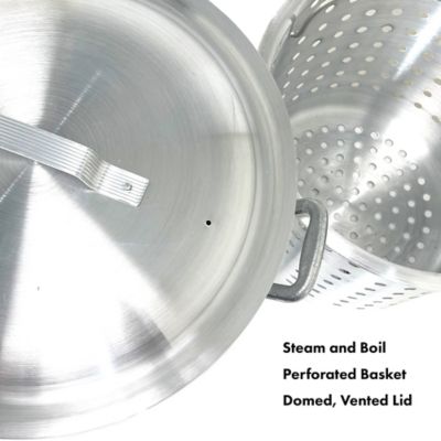 Image showing  60 qt. Aluminum Stockpot with Basket