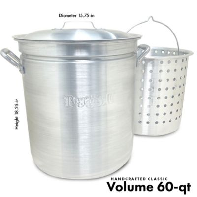 Image showing  60 qt. Aluminum Stockpot with Basket