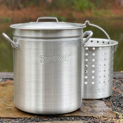 Image showing  60 qt. Aluminum Stockpot with Basket