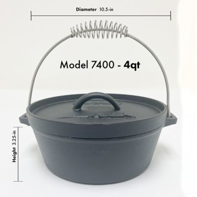 Image showing  4 qt. Cast Iron Dutch Oven with Stainless Handle