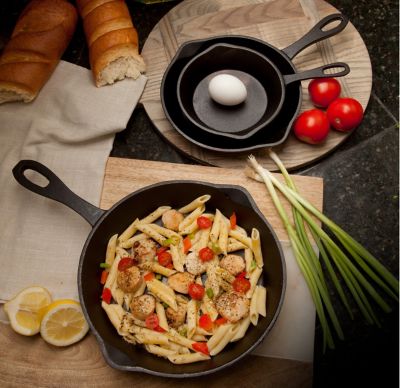 Image showing  3 pc. Cast Iron Skillet Set 6 in., 8 in., 10 in.