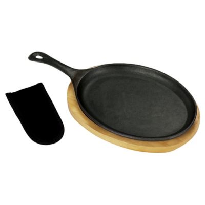 Bayou Classic Cast Iron Fajita Pan with Trivet