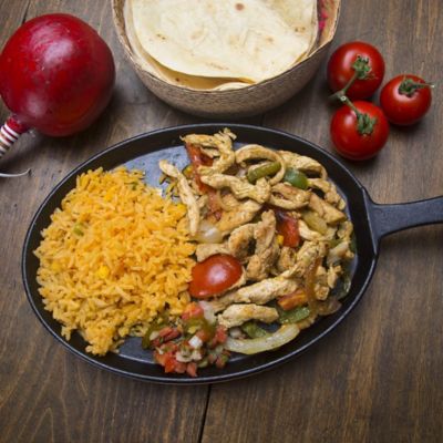 Image showing  Cast Iron Fajita Pan with Trivet
