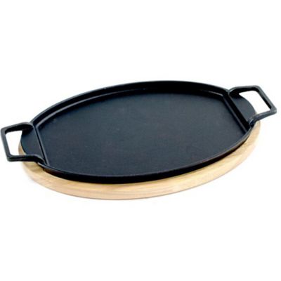 Bayou Classic Cast Iron Fiesta Fajita Pan with Trivet