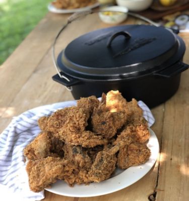 Image showing  10 qt. Cast Iron Chicken Fryer with Lid