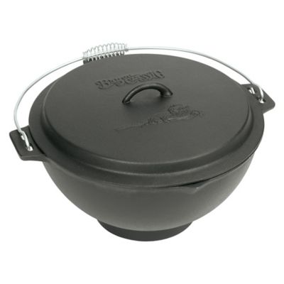 Bayou Classic 3 gal. Cast Iron Jambalaya Kettle with Lid