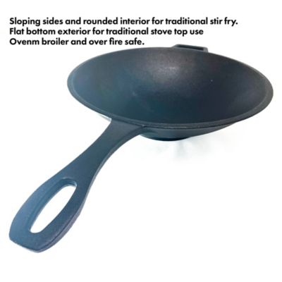Image showing  12.5 in. Cast Iron Wok