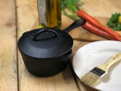 Image showing  1-qt Covered Cast Iron Sauce Pot
