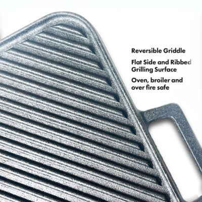 Image showing  14 in. Cast Iron Reversible Square Griddle