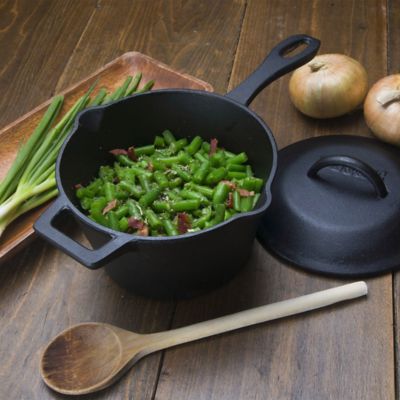 Image showing  2.5 qt. Cast Iron Saucepan with Self Basting Lid