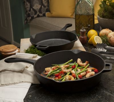 Image showing  12-in and 14-in Cast Iron Skillet Set