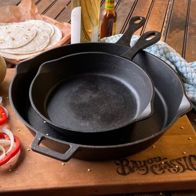 Image showing  2 pc. Cast Iron Skillet Set 10 in. & 14 in.