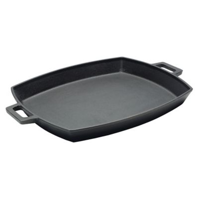 Bayou Classic Cast Iron Shallow Pan, 14 in. x 12 in.