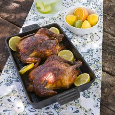 Image showing  2 pc. Cast Iron Cake Pan Set, 8 in. and 9 in. x 13 in.