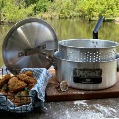 Image showing  Mossy Oak 14-qt Aluminum Fry Pot with Lid