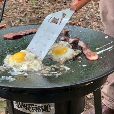 Image showing 1 th Bayou Classic Stainless Turner Spatula with Hardwood Handle