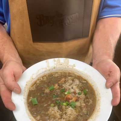 Image showing  Canvas Grilling Apron with Leather Pockets