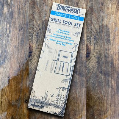 Image showing  3 pc. Stainless Grill Tool Set with Bag, Tongs and Spatula