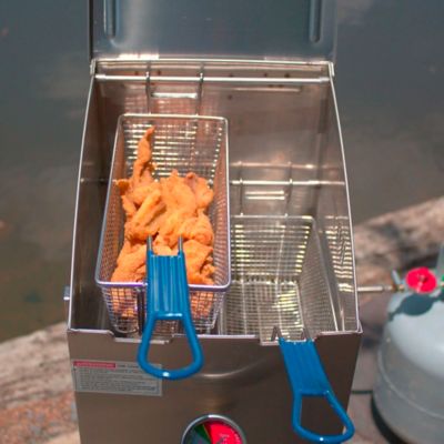 Image showing  Stainless Mesh Fry Basket for 4 gal. Bayou Fryers