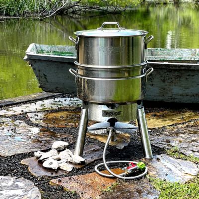 Image showing  Half Bushel KD Stainless Steel Steamer Kit