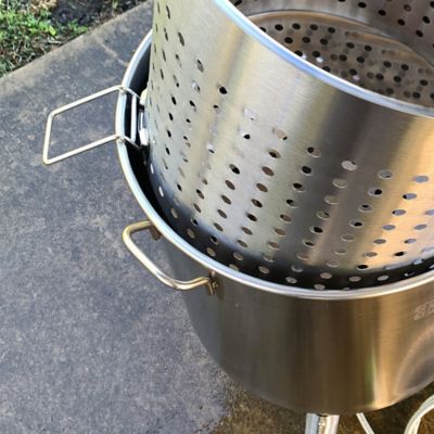 Image showing 5 th Bayou Classic 82 qt. Stainless Steam and Boil Cooker Kit