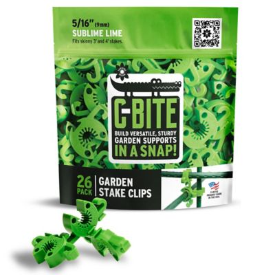 C-BITE Lime Green C-BITE Stake Clips for 5/16 in. diameter stakes, 26 ct.