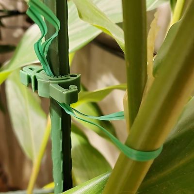 Image showing  10-12 mm Garden Plant Support Clips, Incognito, 1,000-Pack