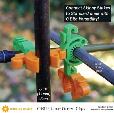 Image showing  8-9 mm Garden Plant Support Clips, Lime, 1,000-Pack